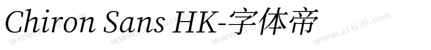 Chiron Sans HK字体转换